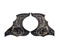 Golpeador De Guitarra Acústica Profesional De 40 "y 41" Para Zurdos Y Diestros, Placa Antiarañazos, 4 Colores Golpeadores de guitarra acústica (Color : 1L1R Bk Gold)