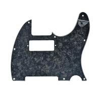 Golpeador de guitarra con orificio para mini pastilla humbucker para Telecaster/guitarra Placa Rascar Para Guitarra(Pearl Black)