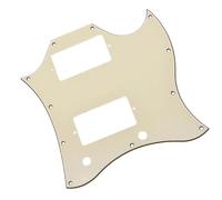 Golpeador de guitarra de cara completa estándar de color amarillo claro con protección contra rayones para SG con tornillos Placa Rascar Para Guitarra