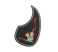 Golpeador De Guitarra De Madera Maciza Con Incrustaciones De Hermoso Patrón Con Respaldo Adhesivo Para Principiantes De Guitarra Acústica Accesorios de Protección para Guitarra Acústica (Color : 02)