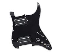 Golpeador De Guitarra Eléctrica Con División De Bobina HH, Estilo De Dos Hojas, Salida Alta De 15K Con Dos Humbucker Cargados, Placa Rascadora Precableada (Color : Bk Pickguard)