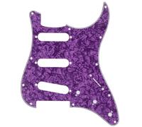 Golpeador De Guitarra Eléctrica Golpeador De Celuloide Colorido Para Guitarras SSS Placa Rayada Colorida De 11 Agujeros(Pearl G)