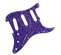 Golpeador de Guitarra Eléctrica Golpeador De Guitarra SSS De 11 Agujeros, Placa Para Rascar Con Tornillos Para Guitarra Eléctrica For For ST, Piezas Antiarañazos (Color : Purple 4ply)