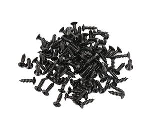 Golpeador De Guitarra Eléctrica Placas Traseras Tornillos De Montaje Tornillo De Placa De Cubierta De Bajo De Guitarra Eléctrica Paquete De 100(black)