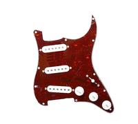 Golpeador De Guitarra Eléctrica Precableado Cargado SSS Con Dos Pastillas Humbucker Blancas Y Ensamblaje De Placa Rascadora Blanca (Color : 09)
