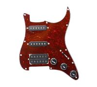 Golpeador De Guitarra Eléctrica SSH Pickguard Y Conjunto De Placa De Rascado Precableado Cargado SSH Blanco Y Negro (Color : Crimson bk 16)