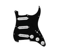 Golpeador De Guitarra Eléctrica SSS Pickguard Y Conjunto De Scratchplate Precableado Cargado SSS Blanco Y Negro (Color : Bk white 5)