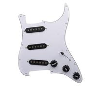 Golpeador De Guitarra Eléctrica Y Ensamblaje De Placa De Rascado Precableado Con Carga SSS Negra (Color : 09)