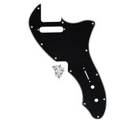 Golpeador de guitarra FLEOR TL de 3 capas negro con tornillos, compatible con guitarras reeditadas TL Thinline del 69