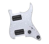 Golpeador De Guitarra HH Eléctrico Y Dos Humbucker Negros Cargados Precableados Conjunto De Placa De Rascado (Color : 09)