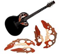 Golpeador De Guitarra Para Principiantes 1 Protector De Guitarra De Madera Con Forma De Hoja De Uva Cubiertas Para Orificios De Sonido De Guitarra Para Piezas Y Accesorios De Guitarra Acústica