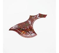Golpeador De Guitarra Para Principiantes Golpeador De Guitarra Acústica Folk Para Zurdos Y Diestros 40 Y 41 Pulgadas Placa Con Patrón Decorativo De Flores De Colibrí(C)