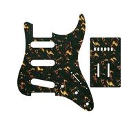 Golpeador de Guitarra Piezas de guitarra: para SSS y placa trasera ScratchVarios colores(4Ply Brown Tortoise)