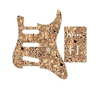 Golpeador de Guitarra Piezas de guitarra: para SSS y placa trasera ScratchVarios colores(4Ply red Trotoise1)
