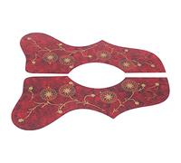 Golpeador de Guitarra, Placa de Protección de Guitarra Autoadhesiva Golpeador de Plástico Duro para Acústica(rojo)