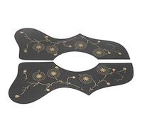 Golpeador de Guitarra, Placa de Protección de Guitarra Autoadhesiva Golpeador de Plástico Duro para Acústica(negro)