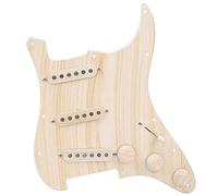 Golpeador de guitarra Placa protectora de guitarra eléctrica para ALNICO V Pickup SSS Interruptor de grano de madera de 5 velocidades Cubierta de selección de bloqueo(GP124 Color de grano de arce)