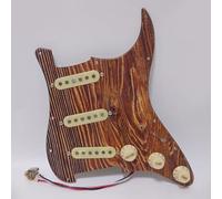 Golpeador de guitarra precableado con Alnico 5 pastillas de bobina única para guitarras eléctricas Fender Stratocaster piezas de repuesto (lana natural)