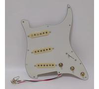 Golpeador de guitarra precableado con Alnico 5 pastillas de bobina única para guitarras eléctricas Fender Stratocaster piezas de repuesto (blanco clásico)