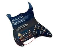Golpeador De Guitarra Precableado Multifunción Push-Pull Pots Función De Corte Único HSH Black Humbucker Pickup Set Piezas de Repuesto de Guitarra