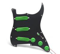 Golpeador De Guitarra Precableado SSS Multicolor Mini Humbucker Guitarra Eléctrica Cargada Precableada Para Guitarra Estilo ST(Black 4)