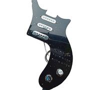 Golpeador de guitarra precableado SSS Pastillas Alnico de bobina simple for Arnés de soldadura de guitarra Humbucker cargado Pastillas guitarra precableadas (Color : BK)