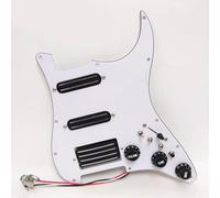 Golpeador de guitarra SSH precableado para Fender USA/Mexico Stratocaster, Humbucker y pastillas de bobina única, división de bobina con 3 interruptores de palanca, interruptor de 5 vías y control de