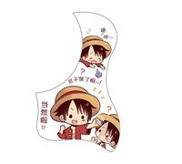 Golpeador de guitarra transparente con personalidad de dibujos animados panel de protección para rasgueos decoración Tablero Para Raspar Guitarra(One Piece)