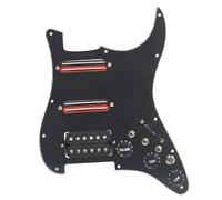 Golpeador de juego de pastillas para guitarra SSH-golpeador De Guitarra Cableado, Interruptor De Silencio Precableado Cargado, Pastilla De Doble Bobina Para Guitarra Eléctrica ST, Color Negro (Color