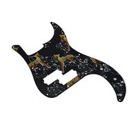 Golpeador de plástico impreso en 3D Dopro 13 agujeros con tornillos PB placa de arañazos para bajo estadounidense/mexicano patrón leopardo