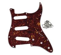 Golpeador de repuesto para guitarra eléctrica Fleor, estilo SSS, de 11 agujeros, de celuloide con placa de PVC para ST., 4Ply Red Tortoise