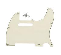 Golpeador Dopro de 8 agujeros para guitarra Telecaster, con placa antirayaduras, compatible con Fender Telecaster de EE. UU. y M xico, color blan