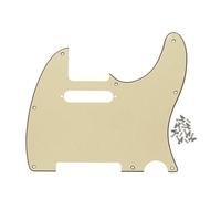 Golpeador FLEOR de 8 orificios para Telecaster con tornillos, compatible con Telecaster est ndar de EE. UU. y MX, repuesto de 3 capas, color crema
