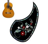 Golpeador Guitarra Acústica (1 Pieza) - Pegatina Diseño Vintage Resistente Desgarro | Placa Protectora Antirrayas Autoadhesiva | Panel Protector Forma Gota Pájaro para Instrumento Folk Clásico