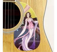 Golpeador Guitarra Acústica Golpeador pintado con forma de lágrima para guitarra folk de 41 pulgadas para guitarra acústica antiarañazos(Two-dimensional characters)