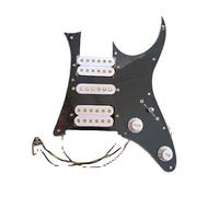 Golpeador HSH Precableado Cargado Con Juego De Pastillas Humbucker Blancas Arnés Para Guitarra (Color : Bk)