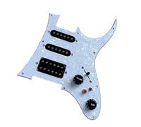 Golpeador HSS multiusos pastilla Humbucker amarilla carga precableada RG juego de interruptor de 7 vías para guitarra estilo IBZ Kit Pastillas Pickguard