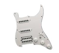 golpeador humbucker Golpeador cargado estilo ST para guitarra con división de bobinas SSH con interruptor de división de bobinas On/On, placa de rascado precableada cargada(White)