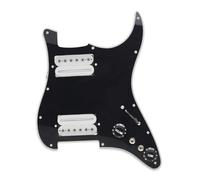golpeador humbucker Golpeador de guitarra eléctrica con división de bobina HH, estilo de tornillo hexagonal de dos hojas, salida de 7,5 K/15 K, precableado, placa de rascado(BK White)