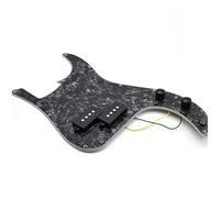 golpeador humbucker Golpeador de guitarra eléctrica estilo ST Golpeador de guitarra eléctrica y conjunto de placa de rascado precableada HSH Loaded negra(Black)
