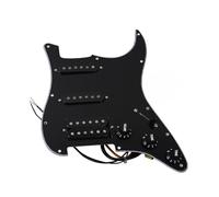 golpeador humbucker Golpeador de guitarra eléctrica precableado SSH Loaded ST Piezas de guitarra(Black 3ply)