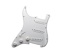 golpeador humbucker Golpeador de guitarra precableado Scratchplate Backplate 3 SSS Golpeador cargado Pastillas escalonadas 48/50/52 mm(White)