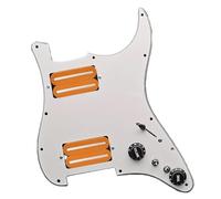 golpeador humbucker Golpeador para guitarra eléctrica con placa rascadora precableada con carga de bobina doble HH(Orange WH Pickguard)