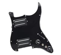 golpeador humbucker Golpeador para guitarra eléctrica con placa rascadora precableada con carga de bobina doble HH(Black BK Pickguard)