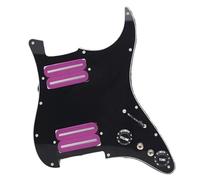 golpeador humbucker Golpeador para guitarra eléctrica con placa rascadora precableada con carga de bobina doble HH(Purple BK Pickguard)