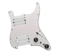 golpeador humbucker Golpeador para guitarra eléctrica con placa rascadora precableada con carga de bobina doble HH(White WH Pickguard)