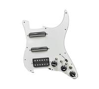 golpeador humbucker Golpeador precableado con división de bobina SSH para guitarra ST, dos minihumbuckers y un humbucker (9K/9K/15K)(Black WH Switch)