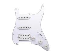 golpeador humbucker Golpeador SSH multicolor para guitarra eléctrica y conjunto de placa de rascado precableada con carga SSH en y negro(White-white pickup)