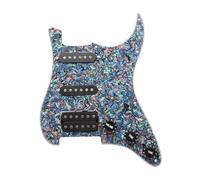 golpeador humbucker Golpeador SSH multicolor para guitarra eléctrica y conjunto de placa de rascado precableada con carga SSH en y negro(Abalone Pearl-black)