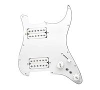 golpeador humbucker Juego de 5 pastillas humbucker con división de bobinas y golpeador ST precableado HH Loaded(White White)